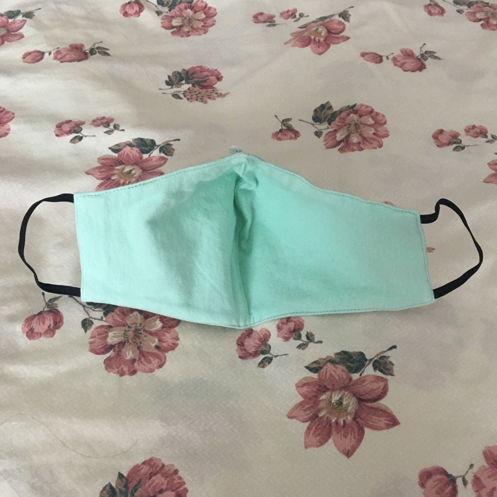 KIDS Mint Light Turquoise, Solid Quality Face Mask - Picture 5 of 6